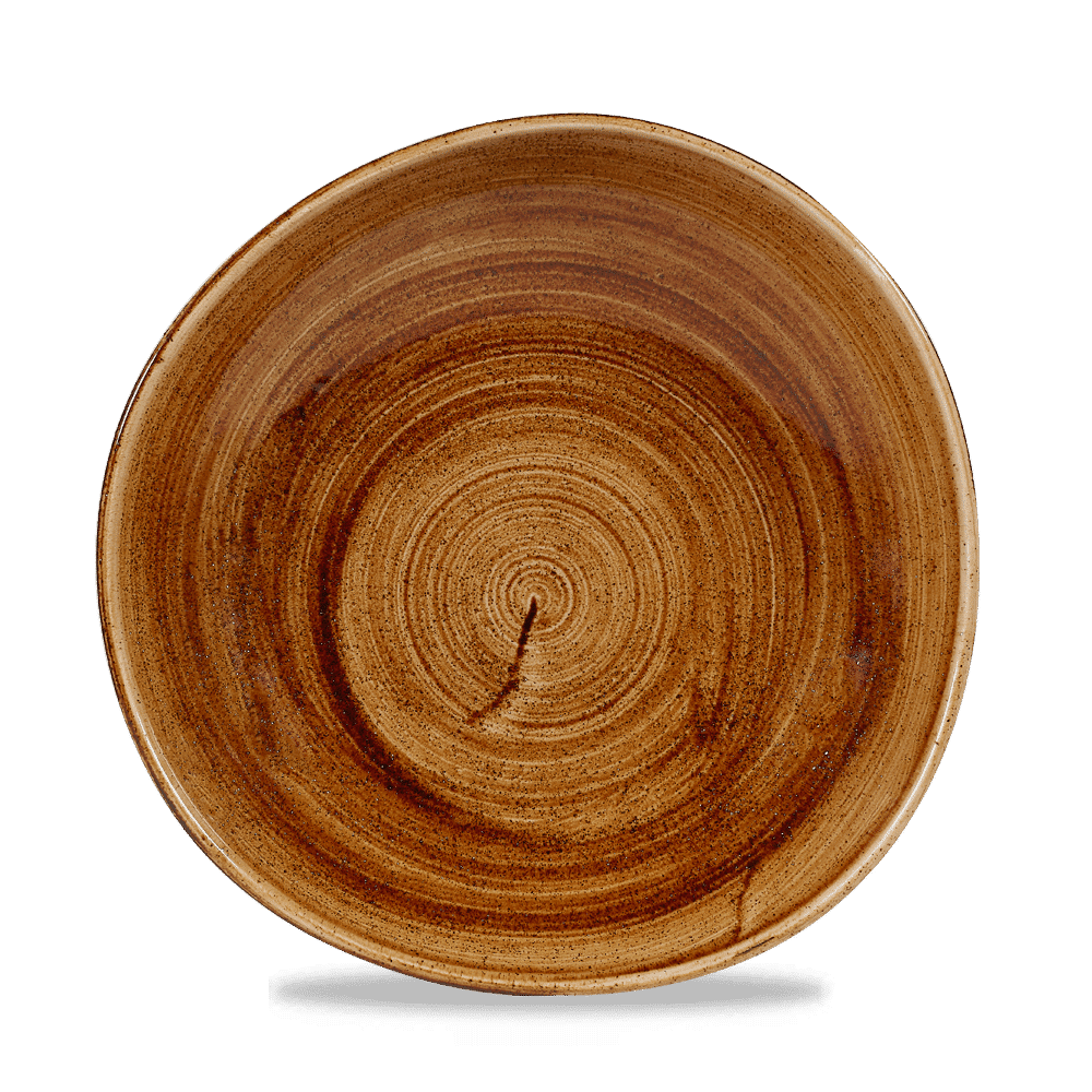 Stonecast Patina Vintage Copper Round Trace Bowl 9 7/8"  Box 12