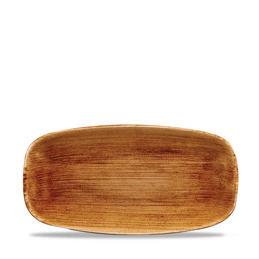 Stonecast Patina Vintage Copper  Chefs Oblong Plate 11 3/4X6" Box 12