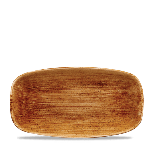 Stonecast Patina Vintage Copper Chefs Oblong Plate 13 7/8X7 3/8" Box of 6 (3-5 Working Days Delivery)