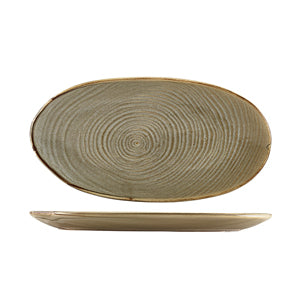 Terra Porcelain Grey Organic Platter 31cm - Pack of 6