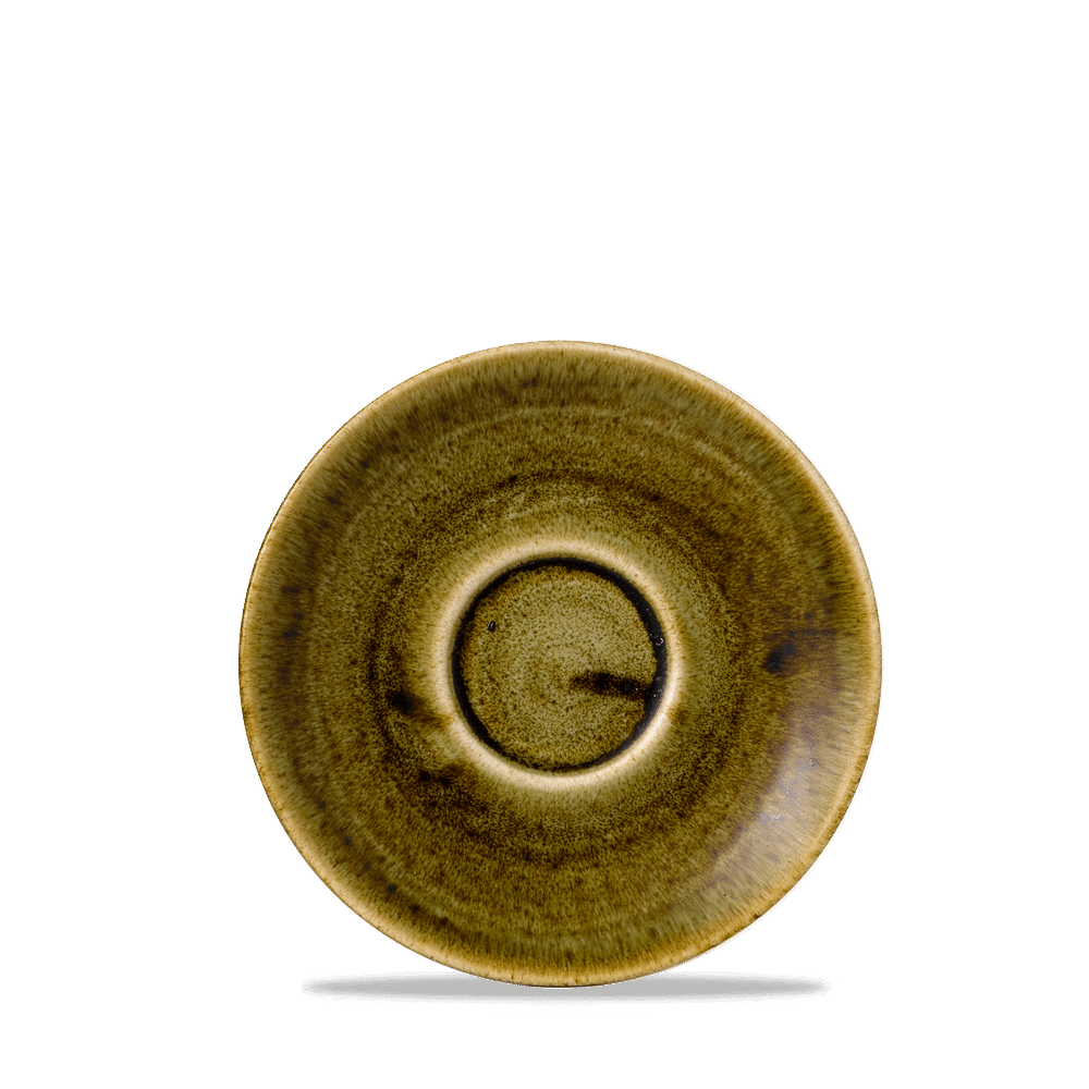 Stonecast Plume Olive  Cappuccino Saucer 6.25" Box 12