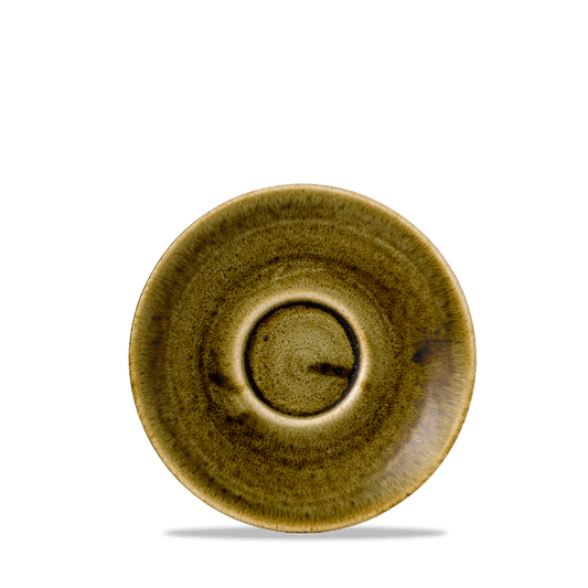 Stonecast Plume Olive Cappuccino Saucer 6.25" Box of 12 (3-5 Working Days Delivery)