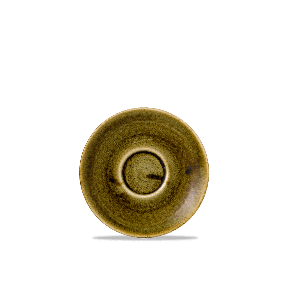 Stonecast Plume Olive  Espresso Saucer 4.5" Box 12