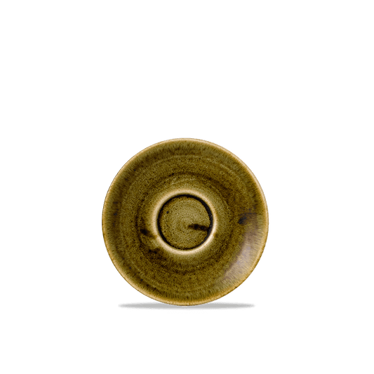 Stonecast Plume Olive Espresso Saucer 4.5" Box of 12 (3-5 Working Days Delivery)