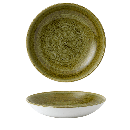 Stonecast Plume Olive Evolve Coupe Bowl 9.75" Box of 12 (3-5 Working Days Delivery)
