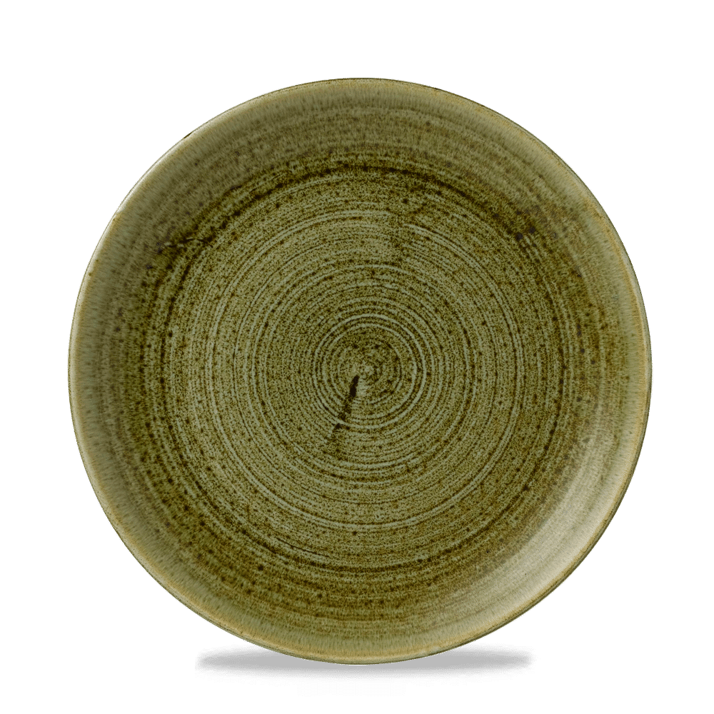Stonecast Plume Olive Evolve Coupe Plate 8.67" Box 12