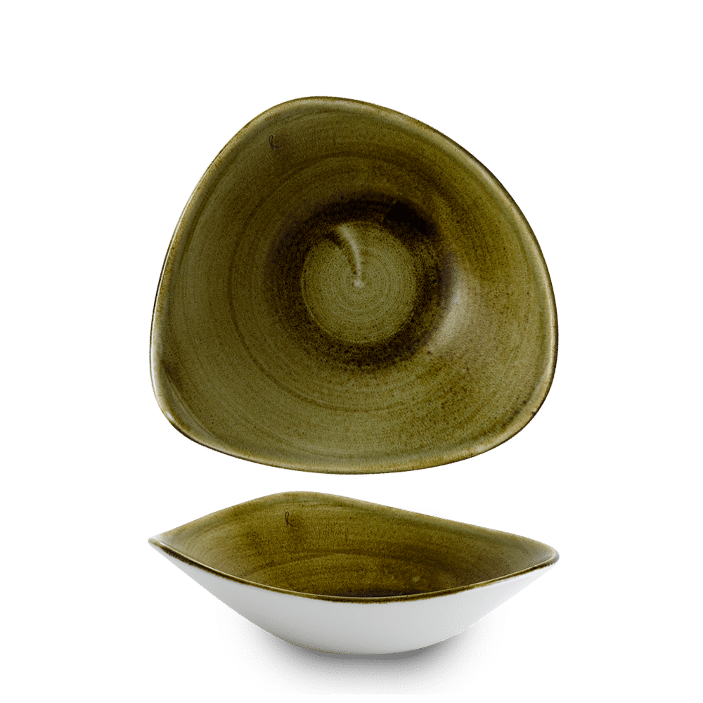 Stonecast Plume Olive Lotus Bowl 9" Box 12