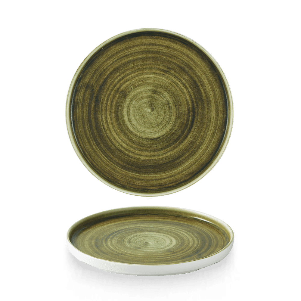 Stonecast Plume Green  Walled Plate 8.67" Box 6