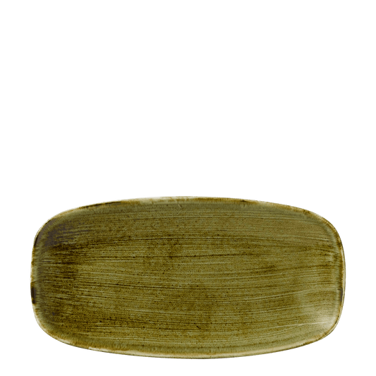 Stonecast Plume Olive Chefs Oblong Plate 11 3/4X6" Box of 12 (3-5 Working Days Delivery)