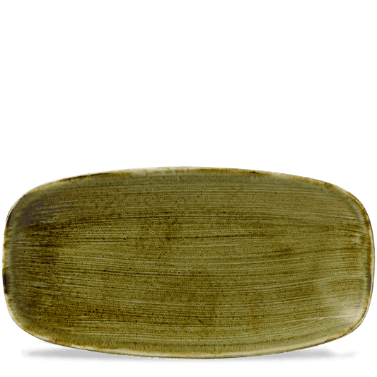 Stonecast Plume Olive Chefs Oblong Plate 13 7/8X7 3/8" Box of 6 (3-5 Working Days Delivery)