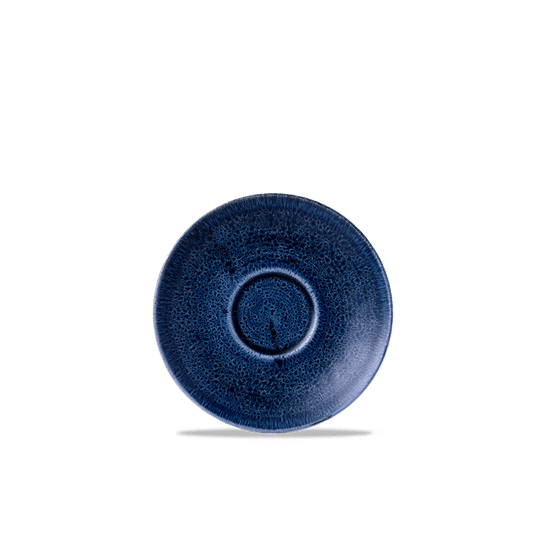 Stonecast Plume Ultramarine Espresso Saucer 4.5" Box of 12 (3-5 Working Days Delivery)