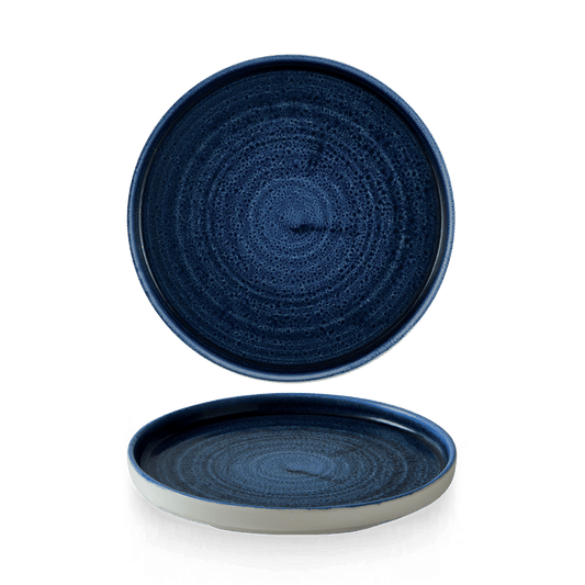 Stonecast Plume Ultramarine Walled Plate 8.67" Box of 6 (3-5 Working Days Delivery)