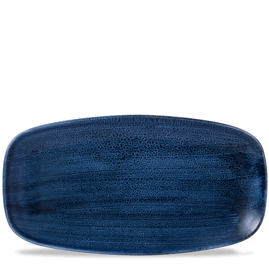 Stonecast Plume Ultramarine Chefs Oblong Plate 13 7/8X7 3/8" Box of 6 (3-5 Working Days Delivery)