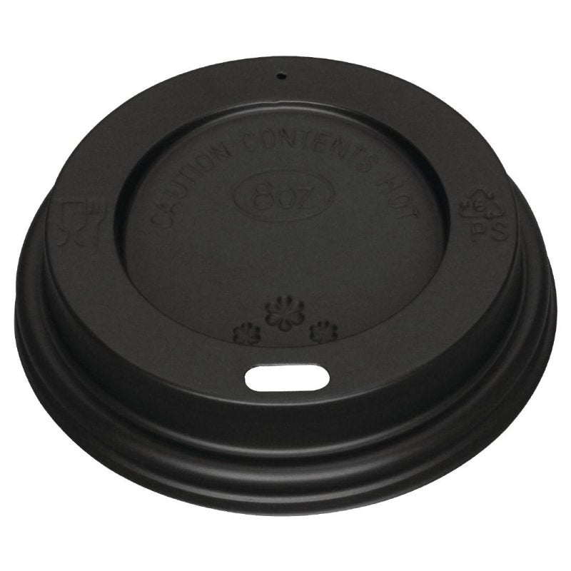 Fiesta Recyclable Coffee Cup Lids Black 225ml / 8oz (Pack of 50)