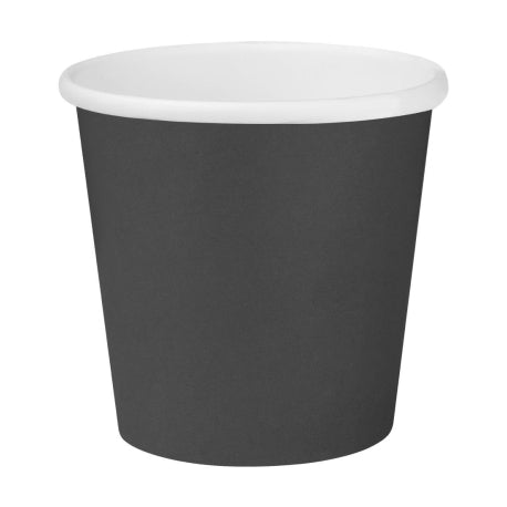 Fiesta Recyclable Hot Cups Single Wall Black 6oz (50 Pack) & Fiesta Compostable Lids for 6/8oz Hot Cups (50 Pack)