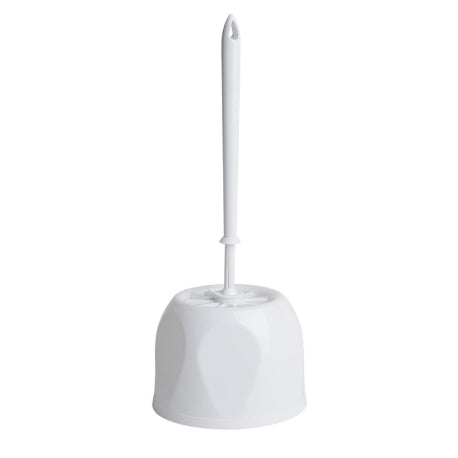 Nisbets Essentials Round Toilet Brush & Holder - White