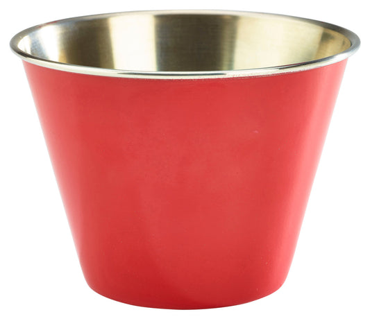 Midas Stainless Steel Red Round Ramekin 12oz
