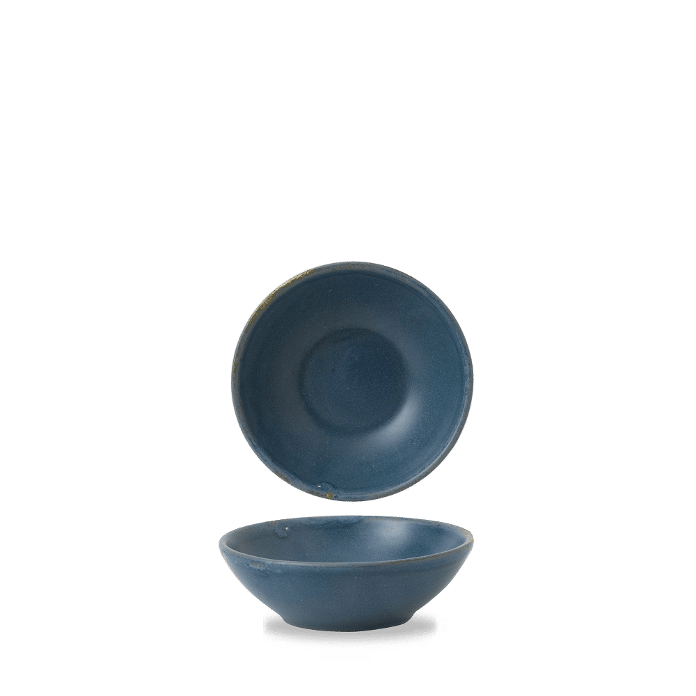 Oslo Blue  Contour Shallow Bowl 9Oz Box 12