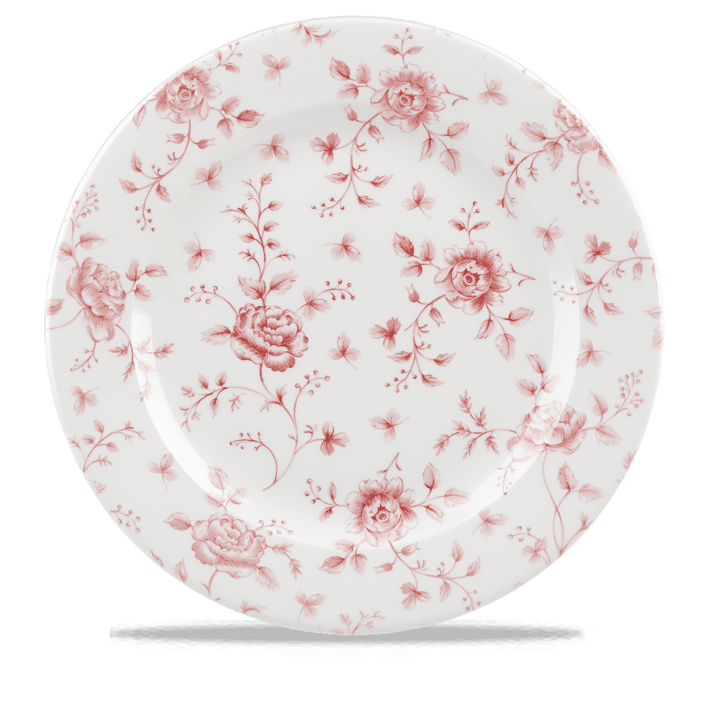 Rose Chintz Cranberry Profile Plate 12" Box 6