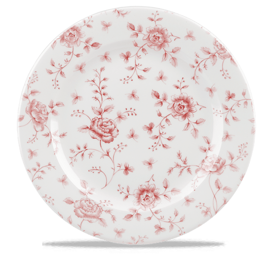 Rose Chintz Cranberry Profile Plate 12" Box of 6 (3-5 Working Days Delivery)