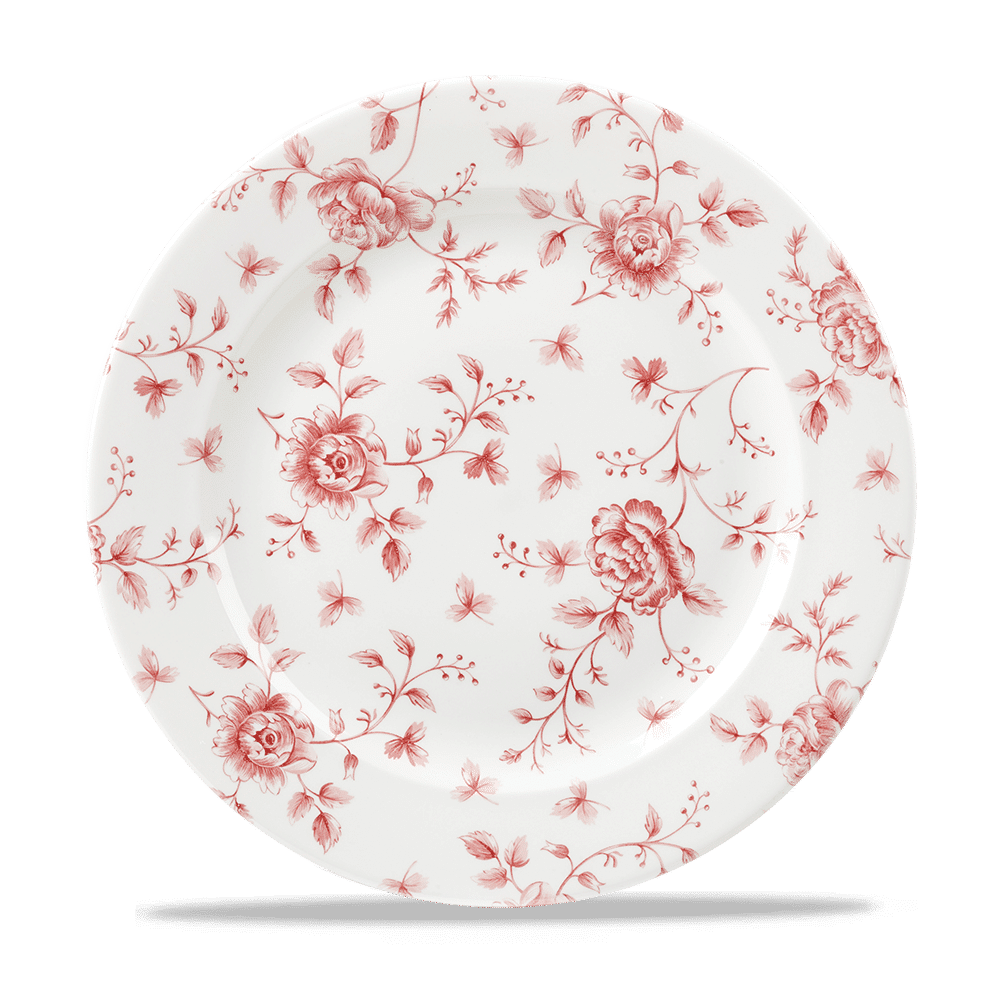 Rose Chintz Cranberry  Plate 10.875" Box 6