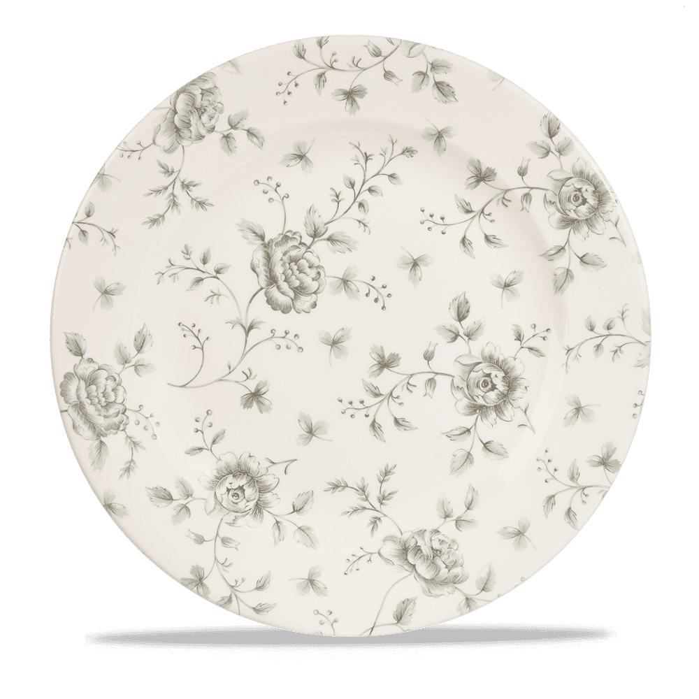 Rose Chintz Grey Profile Plate 12" Box 6