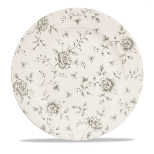 Rose Chintz Grey Profile Plate 12" Box of 6 (3-5 Working Days Delivery)