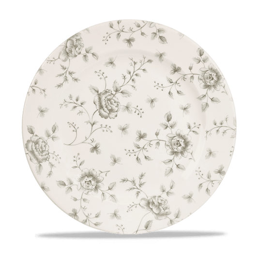 Rose Chintz Grey Profile Plate 10 7/8" Box of 6 (3-5 Working Days Delivery)