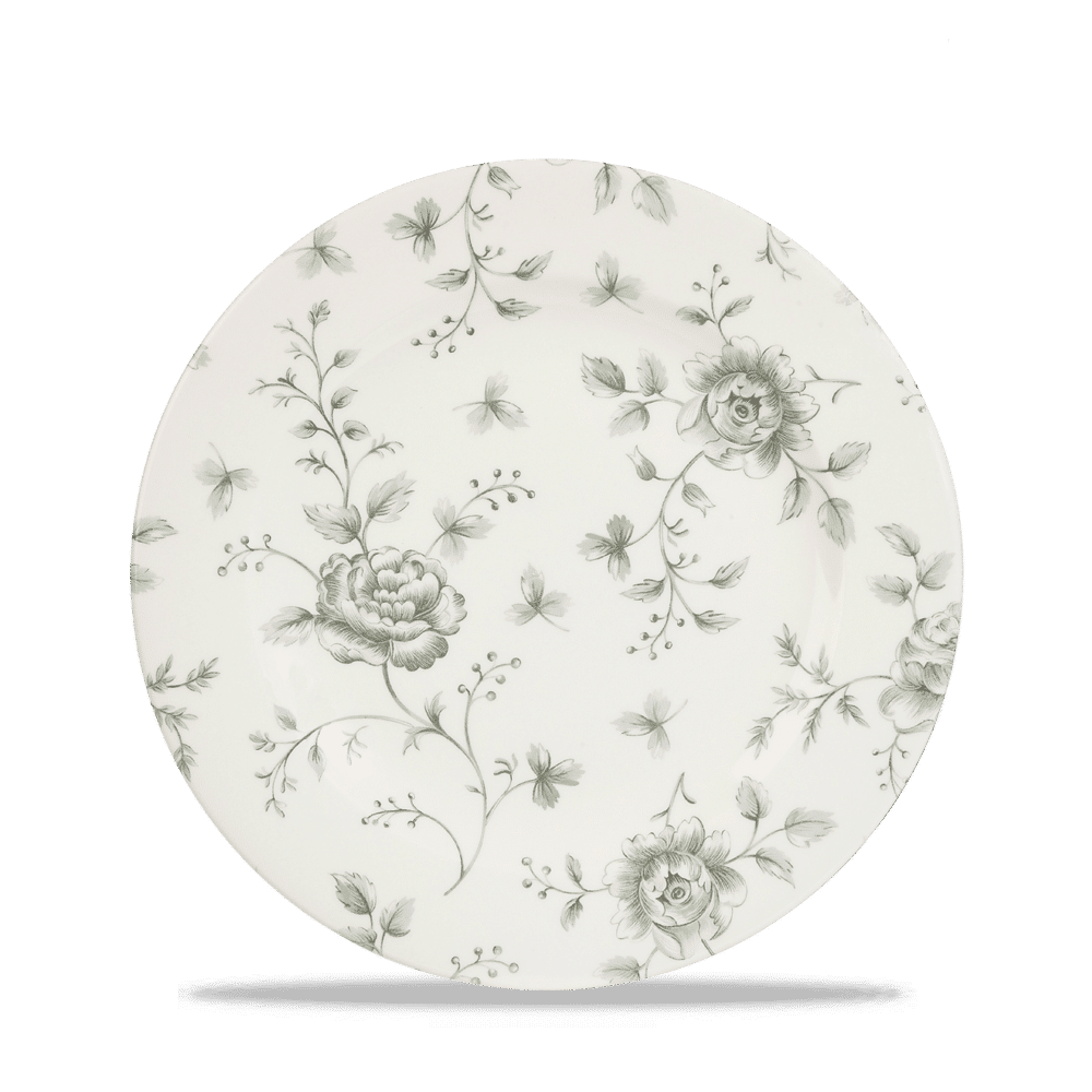 Rose Chintz Grey Profile Plate 8 1/4" Box 6