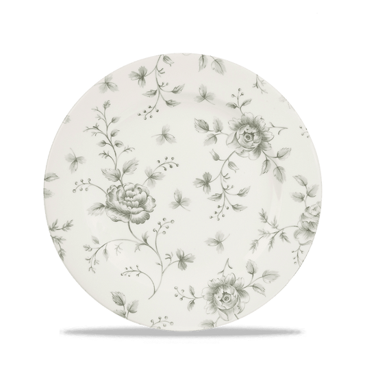 Rose Chintz Grey Profile Plate 8 1/4" Box of 6 (3-5 Working Days Delivery)
