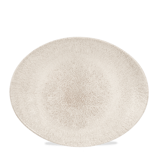 Raku Agate Grey Orbit Oval Coupe Plate 12.5" X 10" Box of 12 (3-5 Working Days Delivery)