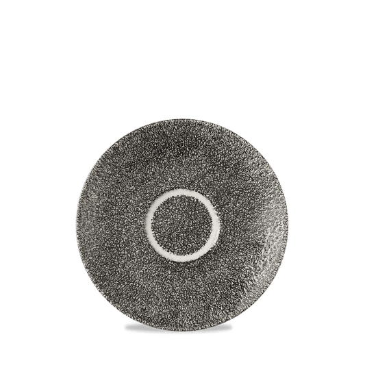 Raku Quartz Black Cappuccino Saucer 6.25" Box of 12 (3-5 Working Days Delivery)
