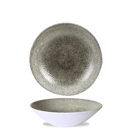 Raku Quartz Black Evolve Deep Coupe Bowl 7 1/2" Box of 6 (3-5 Working Days Delivery)