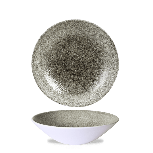 Raku Quartz Black Evolve Deep Coupe Bowl 8 2/3" Box of 6 (3-5 Working Days Delivery)