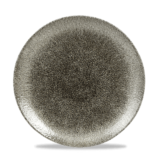 Raku Quartz Black Evolve Coupe Plate 10.25" Box of 12 (3-5 Working Days Delivery)