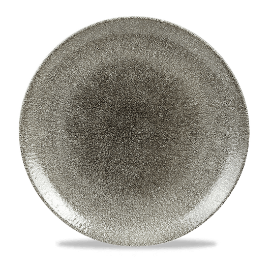 Raku Quartz Black Evolve Coupe Plate 11.25" Box of 12 (3-5 Working Days Delivery)