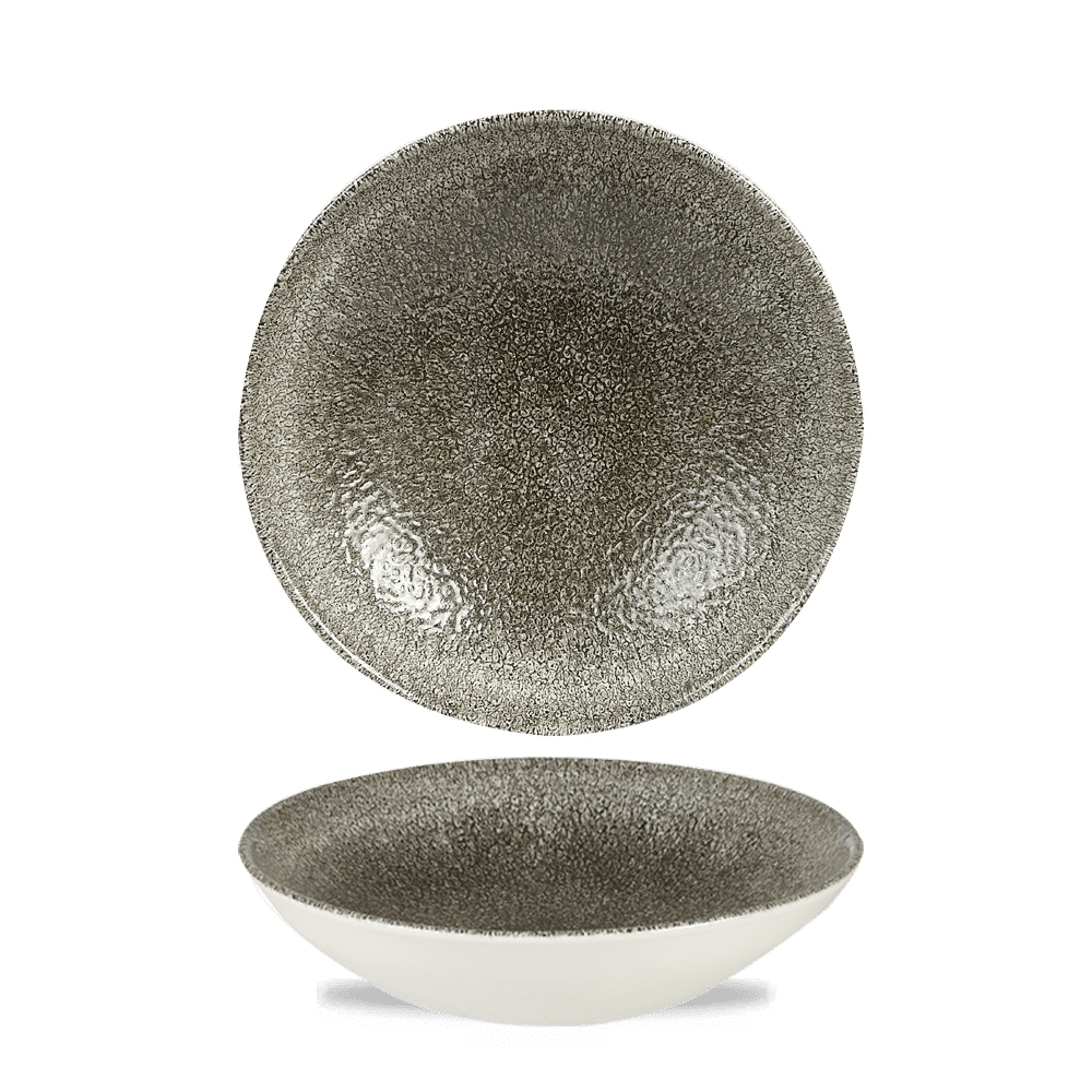 Raku Quartz Black Evolve Coupe Bowl 7.25" Box 12
