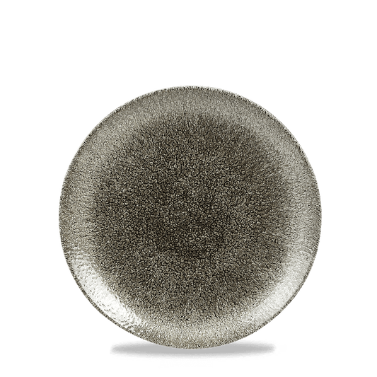 Raku Quartz Black Evolve Coupe Plate 6.5" Box of 12 (3-5 Working Days Delivery)