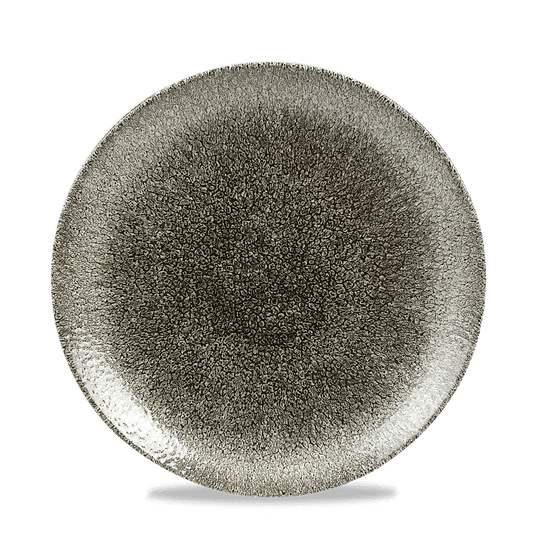 Raku Quartz Black Evolve Coupe Plate 8.67" Box of 12 (3-5 Working Days Delivery)