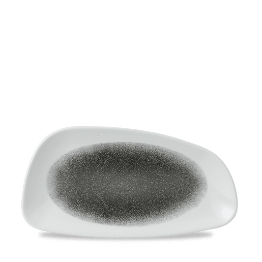 Raku Quartz Black Chefs Geo Plate 11 3/4X6 1/8" Box of 12 (3-5 Working Days Delivery)