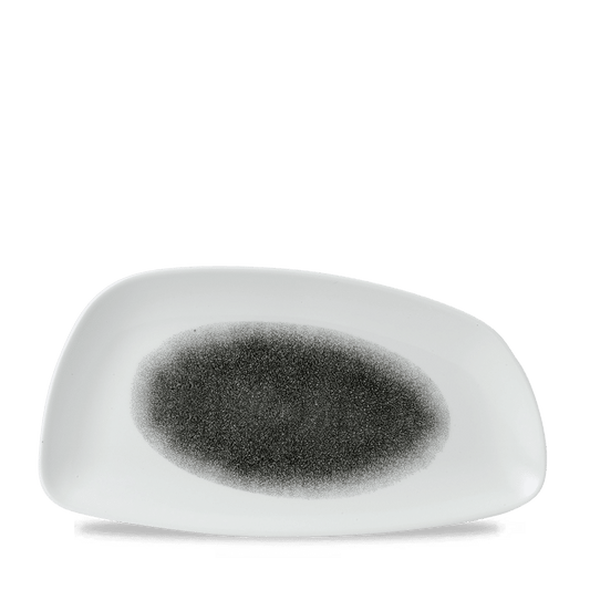 Raku Quartz Black Chefs Geo Plate 13 3/4X7 1/4" Box of 6 (3-5 Working Days Delivery)
