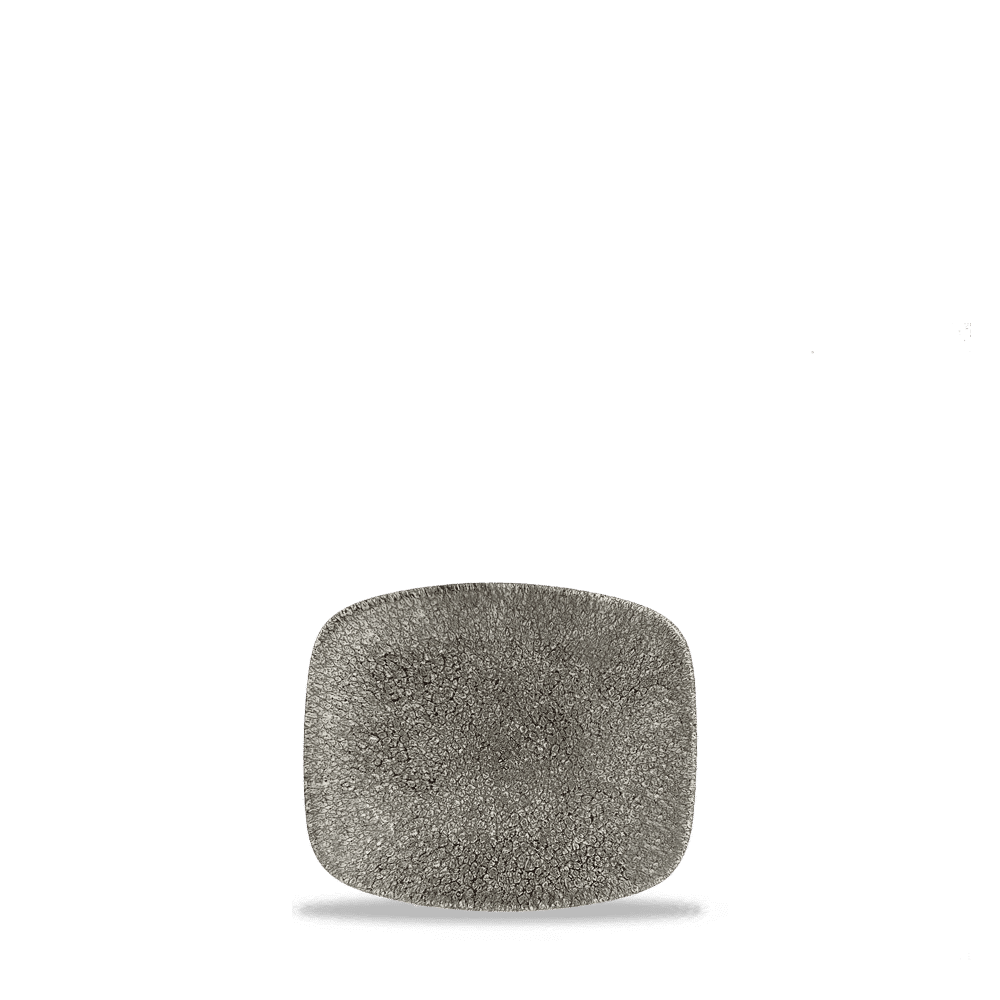 Raku Quartz Black Oblong Chefs Plate 6 X 5" Box 12