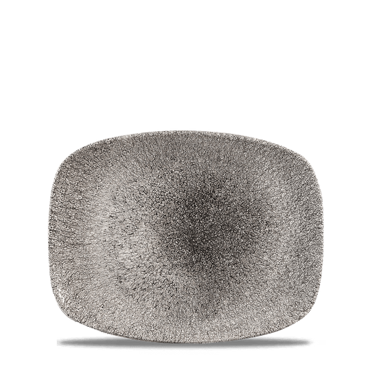 Raku Quartz Black Chefs Oblong Plate 10.3"X8" Box of 12 (3-5 Working Days Delivery)