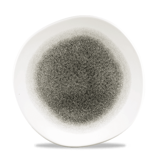Raku Quartz Black Round Trace Plate 10 3/8" Box of 12 (3-5 Working Days Delivery)