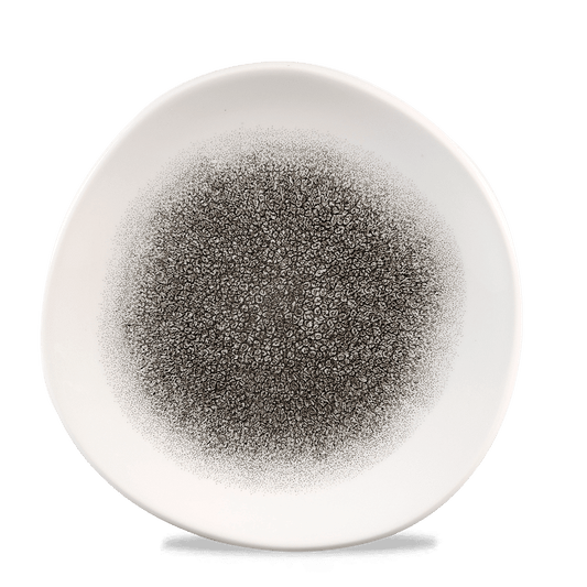 Raku Quartz Black Round Trace Plate 8 1/4" Box of 12 (3-5 Working Days Delivery)