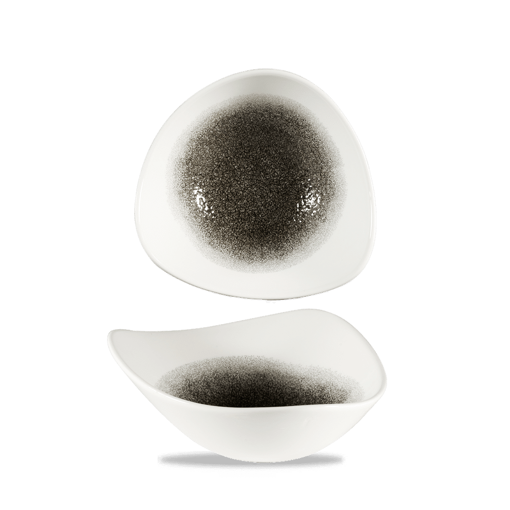Raku Quartz Black Lotus Bowl 7" Box 12