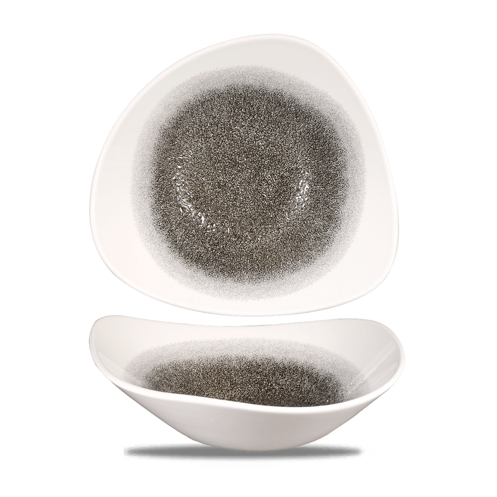 Raku Quartz Black Lotus Bowl 9" Box 12