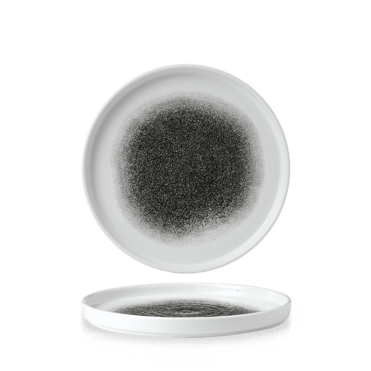 Raku Quartz Black Walled Plate 8.67" Box of 6 (3-5 Working Days Delivery)