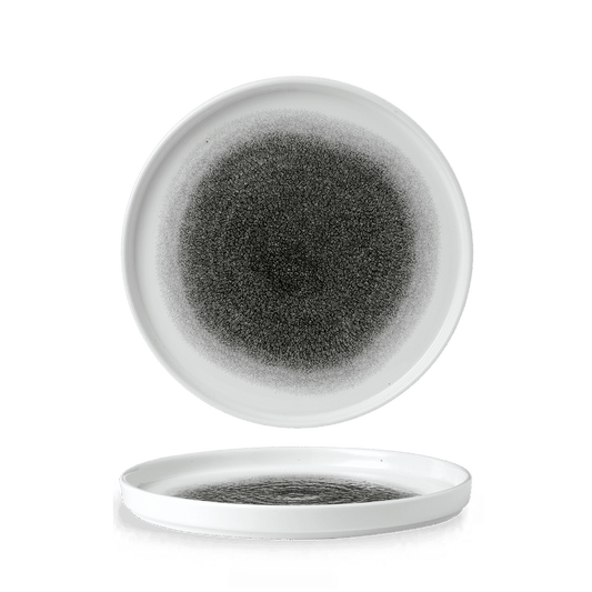 Raku Quartz Black Walled Plate 10 2/8" Box of 6 (3-5 Working Days Delivery)