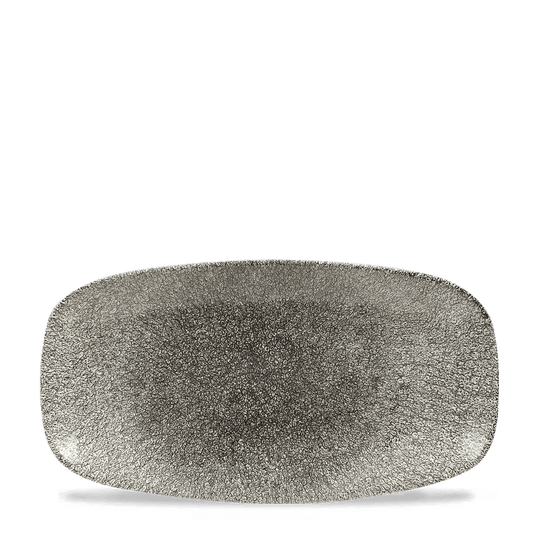Raku Quartz Black Chefs Oblong Plate 11 3/4" X 6" Box of 12 (3-5 Working Days Delivery)